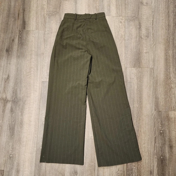 Mango Pinstripe Wide Leg Palazzo Pant - Picture 4 of 6